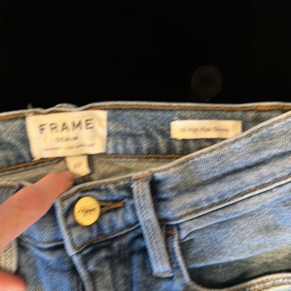 Frame Ali High Rise Raw Hem Skinny Jean 23 - Picture 2 of 3